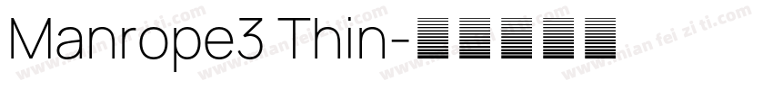 Manrope3 Thin字体转换